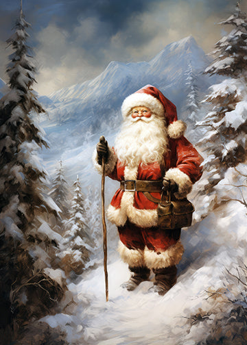 Classic Christmas Santa Nature Lover